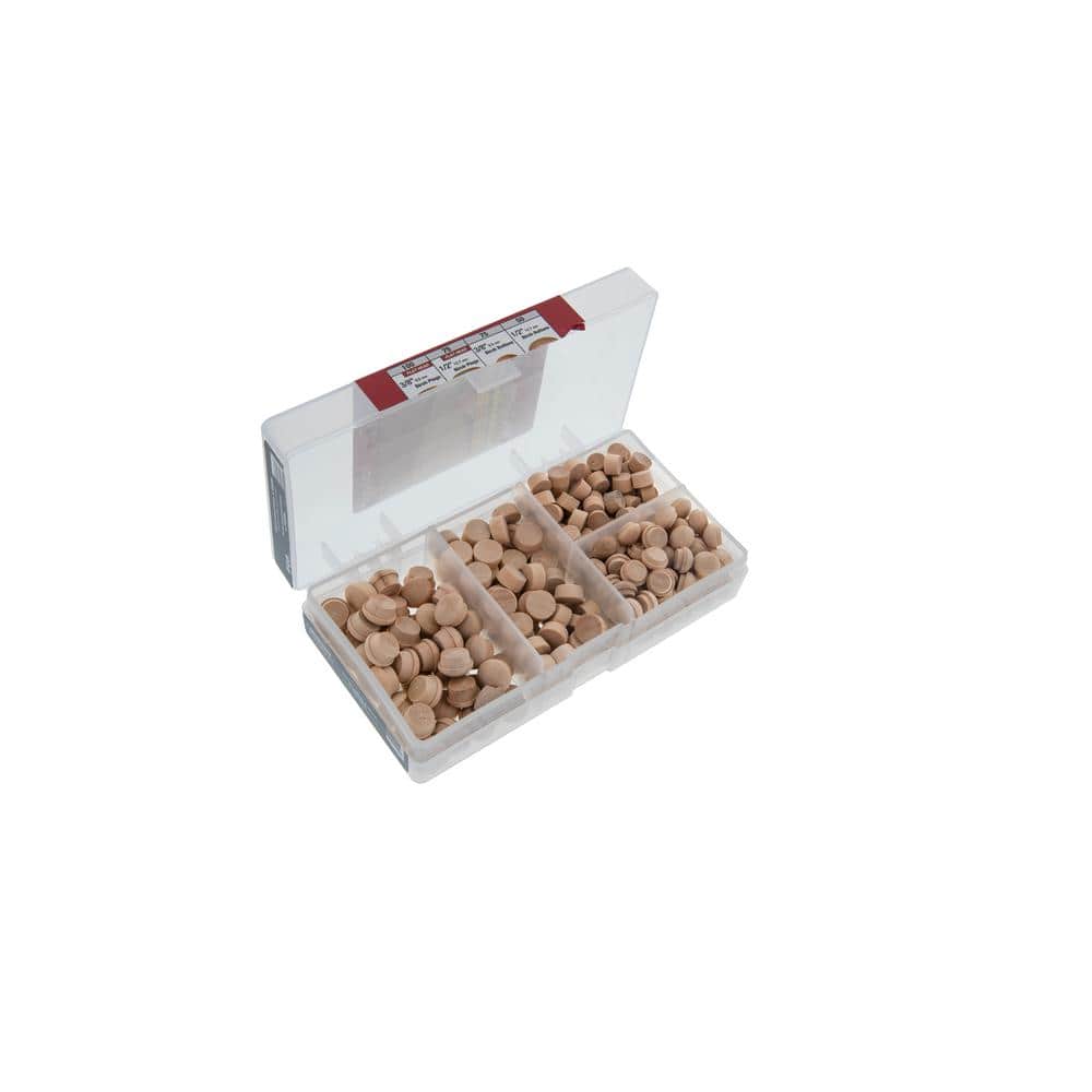 Milescraft Wood Plug Kit - Assorted Birch Plugs and Buttons (300 pieces kit) (2)