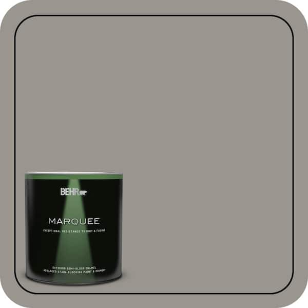 BEHR MARQUEE 1 qt. #N360-4 Battleship Gray Semi-Gloss Enamel Exterior Paint & Primer (2)