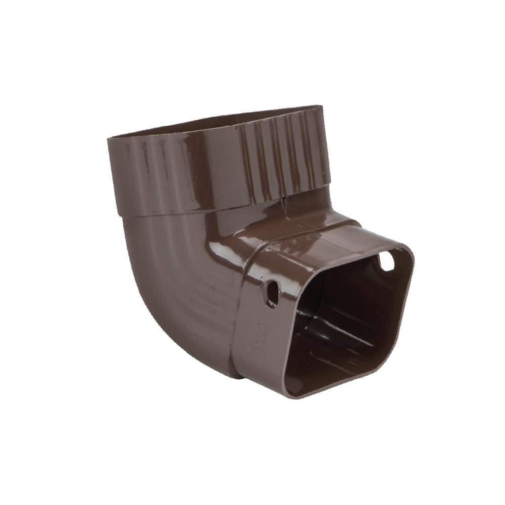 Amerimax Home Products 2 in. x 3 in. Brown Vinyl Downspout A-Elbow