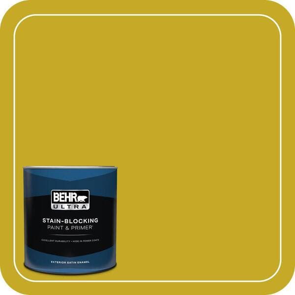 BEHR PREMIUM PLUS Home Decorators Collection #HDC-MD-03 Citronette Flat Interior/Exterior Paint & Primer Color Sample (4)