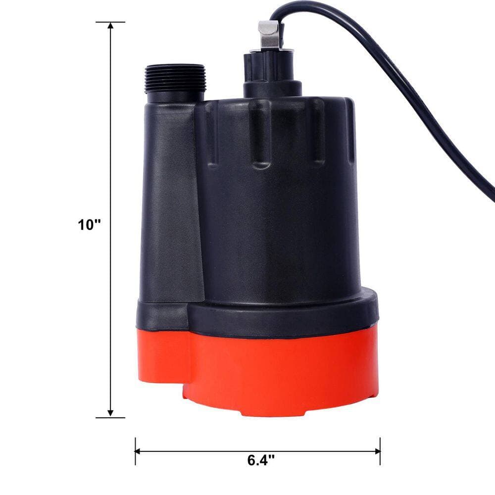 cadeninc 1/4HP 2000GPH Submersible Water Pump, Thermoplastic Utility Pump,Sump Pump, with 10 ft. Power Cord (2)
