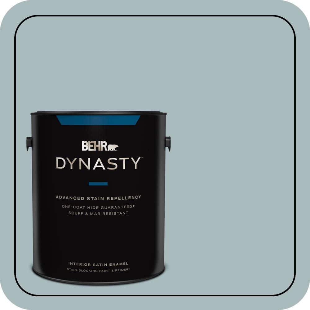 BEHR DYNASTY 1 gal. #MQ6-04 Gray Wool One-Coat Hide Satin Enamel Stain-Blocking Interior Paint and Primer