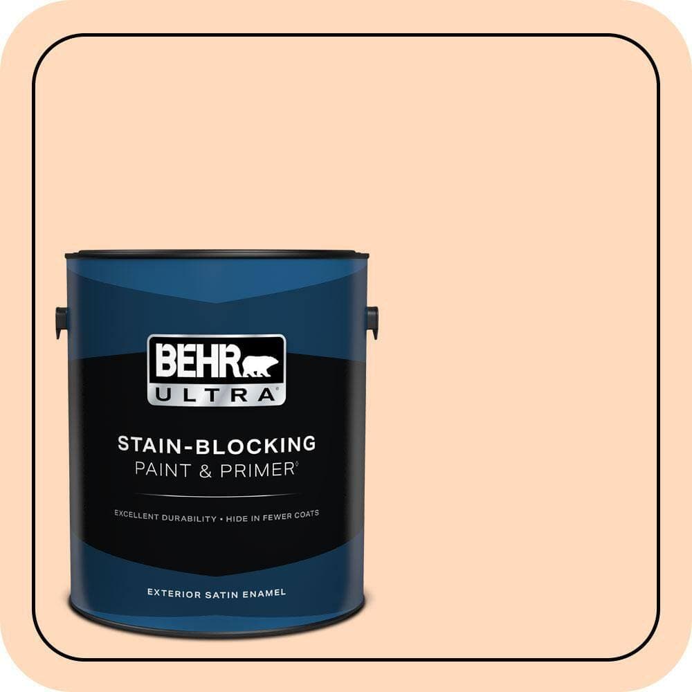 BEHR ULTRA 1 gal. #P210-2 Citrus Delight Satin Enamel Exterior Paint & Primer