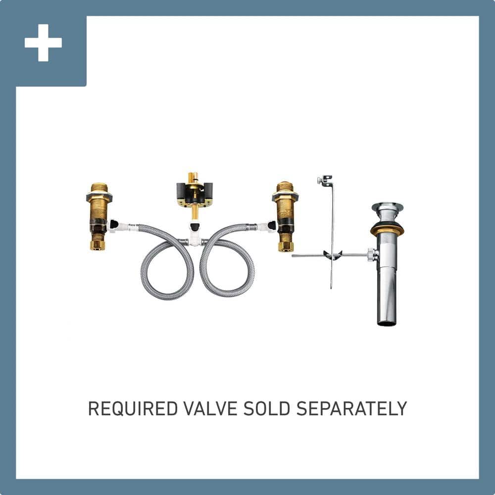 MOEN Weymouth 8 in. Widespread 2-Handle High-Arc Bathroom Faucet Trim Kit in Matte Black (Valve Not Included) (2)