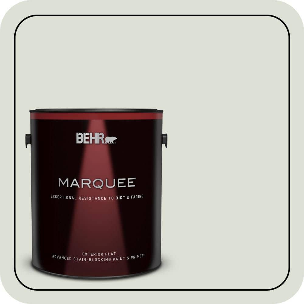 BEHR MARQUEE 1 gal. #N390-1 Light Mist Flat Exterior Paint & Primer (1)