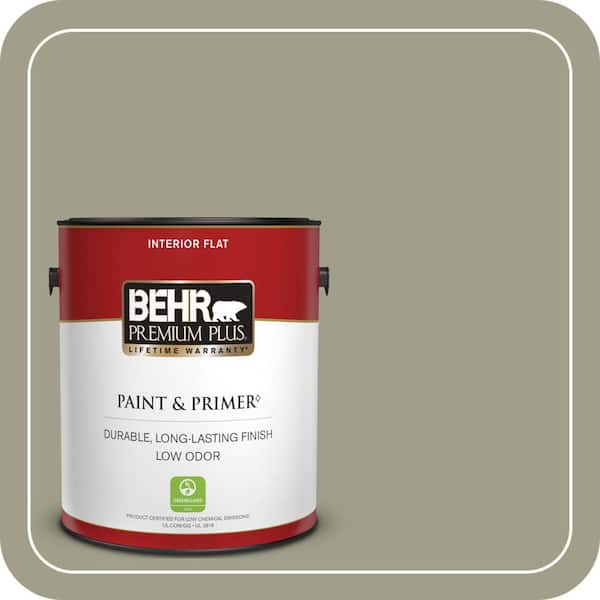 BEHR PREMIUM PLUS #BXC-82 Potting Moss Enamel Interior Stain-Blocking Paint and Primer (3)