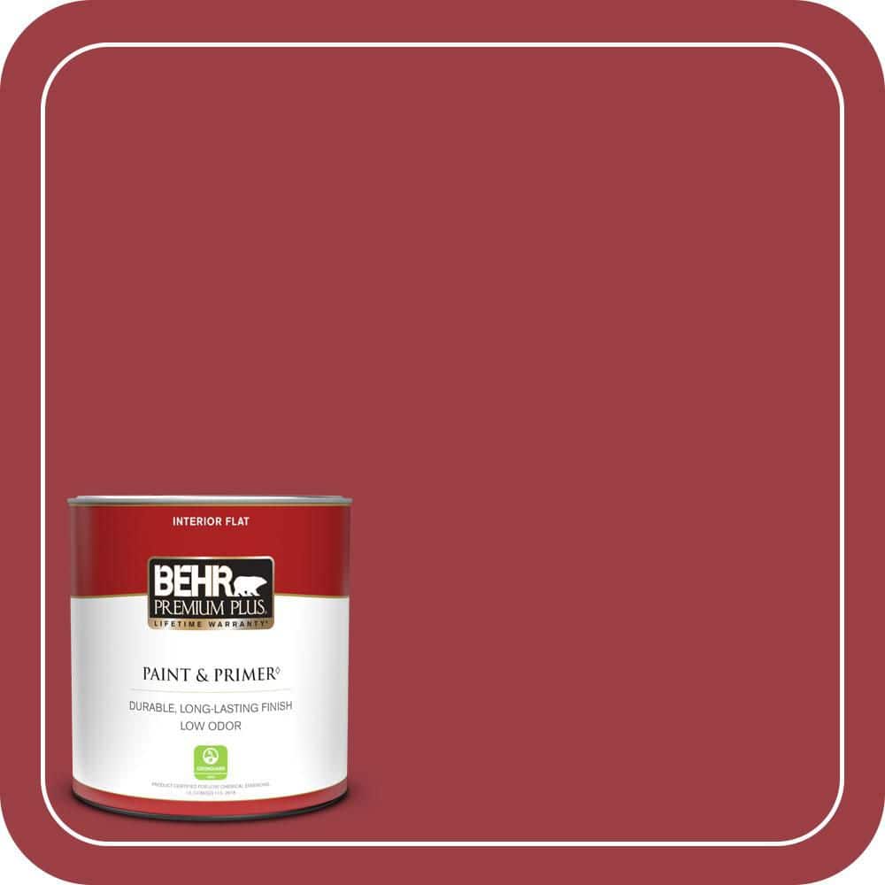 BEHR PREMIUM PLUS #QE-06 Reddest Red Enamel Interior/Exterior Paint & Primer Color Sample