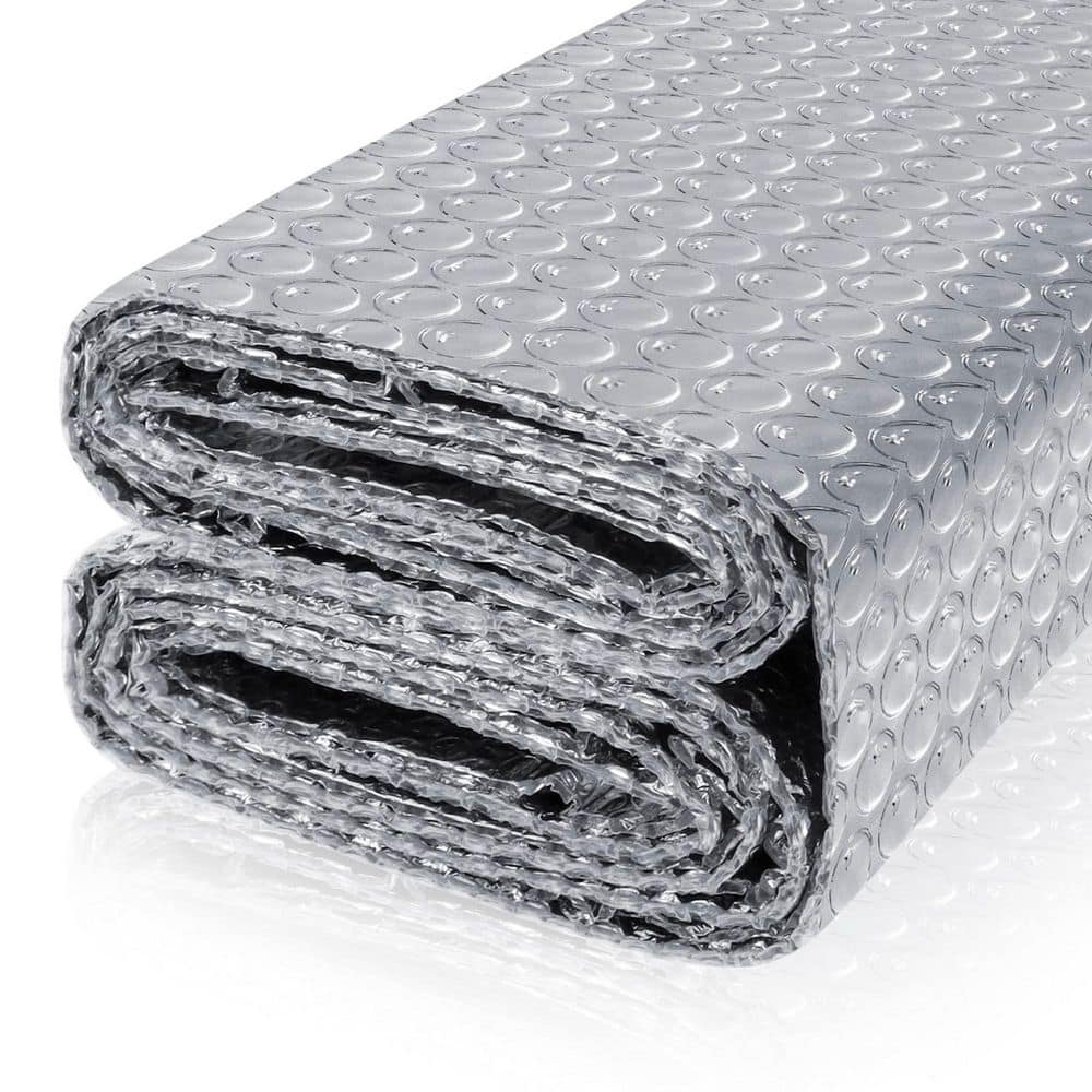 Laybus Reflective Bubble Insulation Sheet 23. 6in x 10ft, Aluminum Foil Thermal Radiant Barrier for Window, Roof, Garage, RV (1)