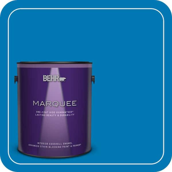BEHR MARQUEE 1 gal. #P500-6 Deep River One-Coat Hide Eggshell Enamel Interior Paint & Primer (2)