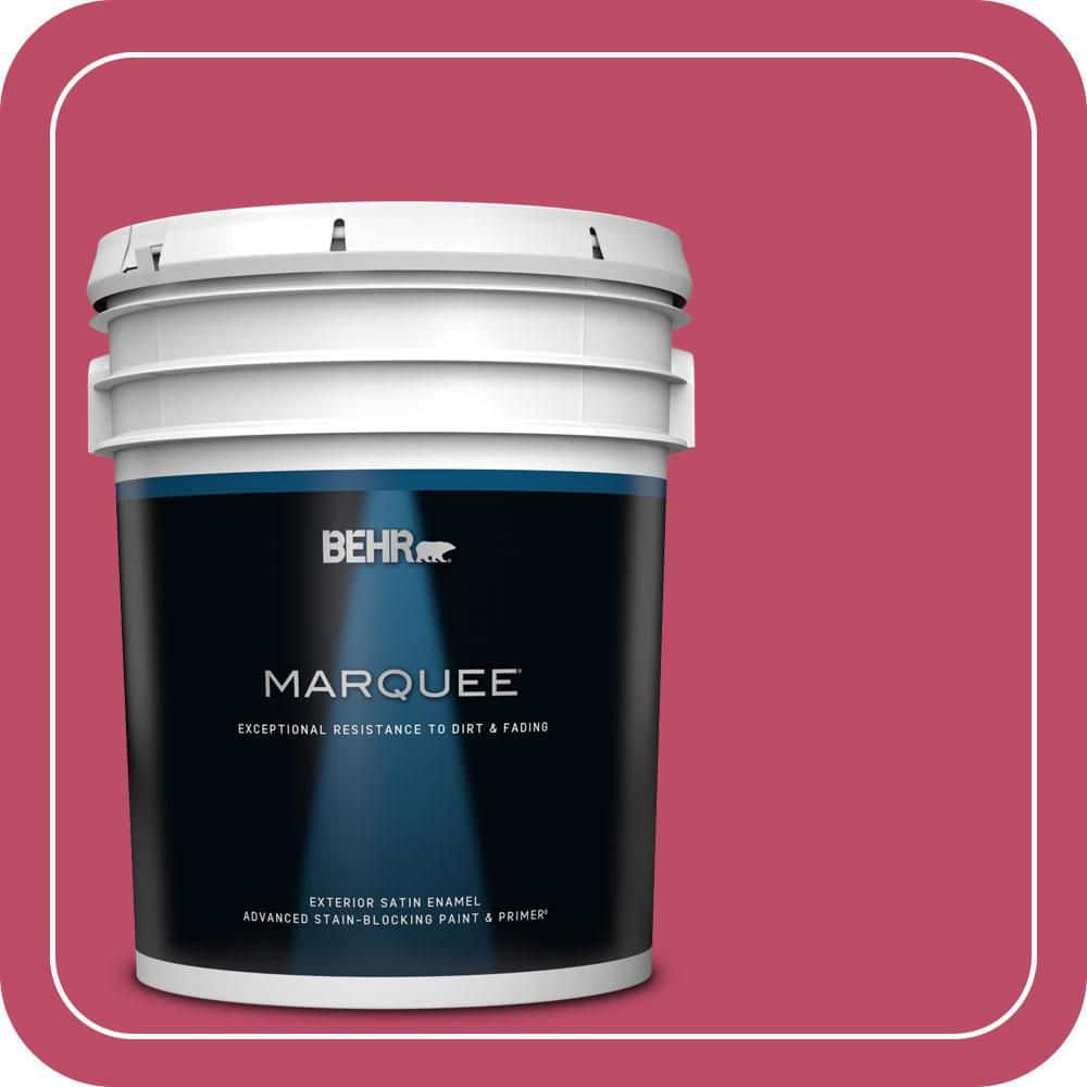 BEHR MARQUEE 5 gal. #S-G-110 Orchid Rose Satin Enamel Exterior Paint & Primer