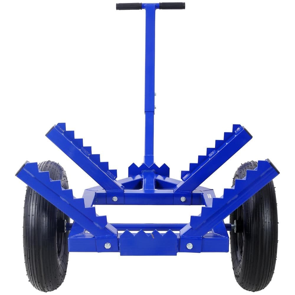 maocao hoom Log Dolly With Load Binder And Choker Chain 440 lbs. With 2-Piece 16 in. Air Tires, Blue Color Frame (2)