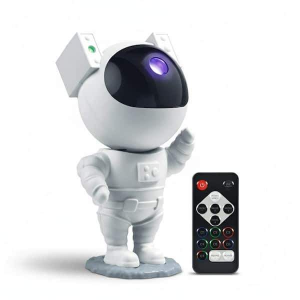 Unbranded 9.25 in. Sound React Multi-Color Integrated T10 1W LED Astronaut Galaxy Night Light