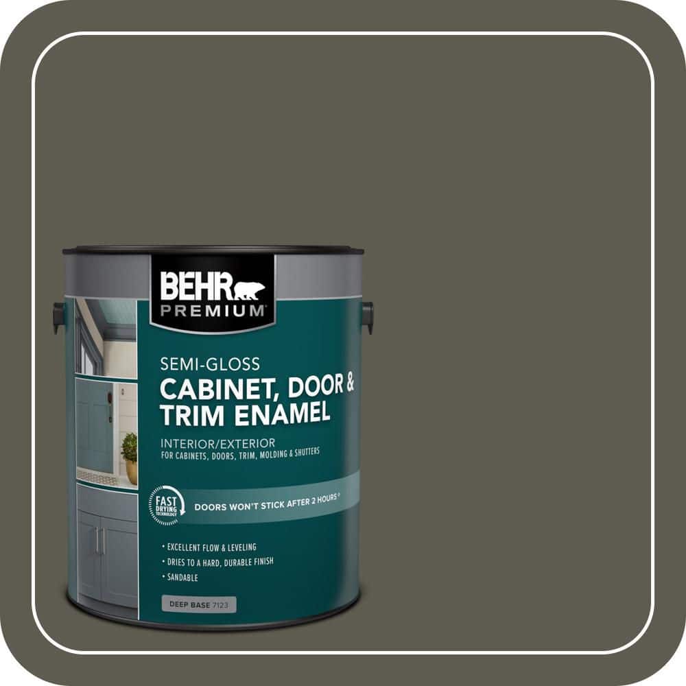 BEHR PREMIUM 1 gal. #N370-7 Night Mission Semi-Gloss Enamel Interior/Exterior Cabinet, Door & Trim Paint