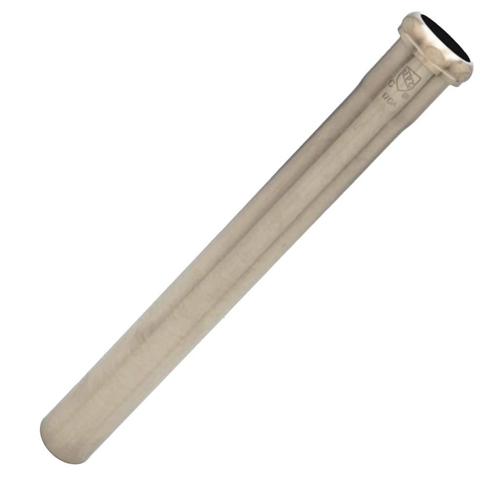 Westbrass 1-1/4 in. 12 in. Brass Slip Joint Extension Tube Powder Coat