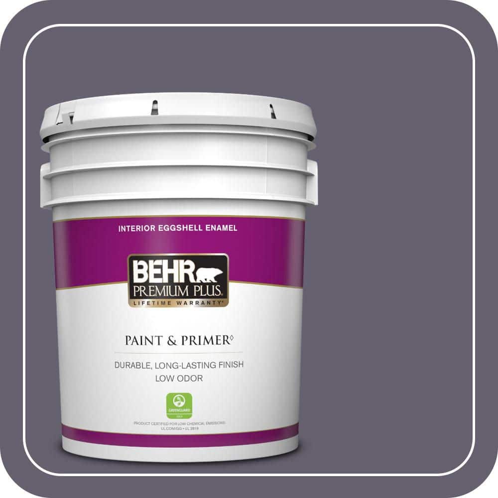 BEHR PREMIUM PLUS 5 gal. #N560-6 Fashionista Eggshell Enamel Low Odor Interior Paint & Primer
