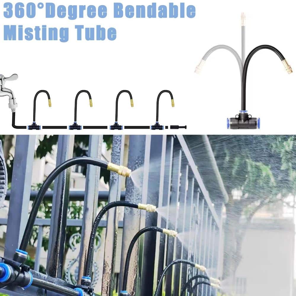 Unbranded 49.21Ft Drip Irrigation System, 360 Degree Bendable Misting Watering Kit for Garden, Greenhouse, Yard and Lawn (3)