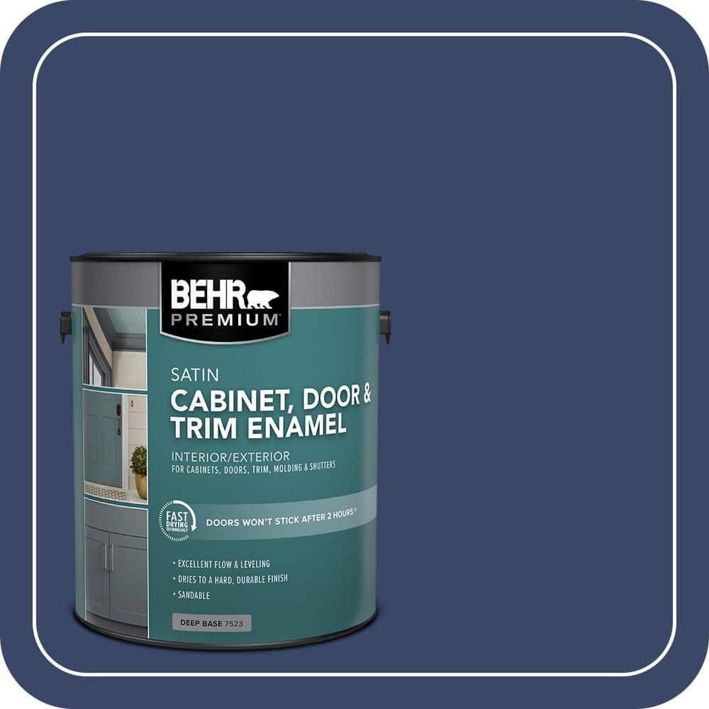 BEHR PREMIUM 1 gal. #MQ5-14 Bon Nuit Satin Enamel Interior/Exterior Cabinet, Door & Trim Paint