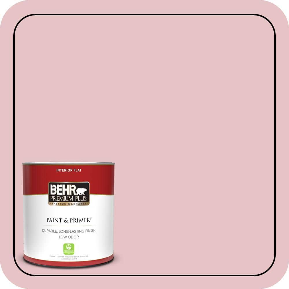 BEHR PREMIUM PLUS 1 qt. #S140-2 Cranapple Cream Flat Low Odor Interior Paint & Primer