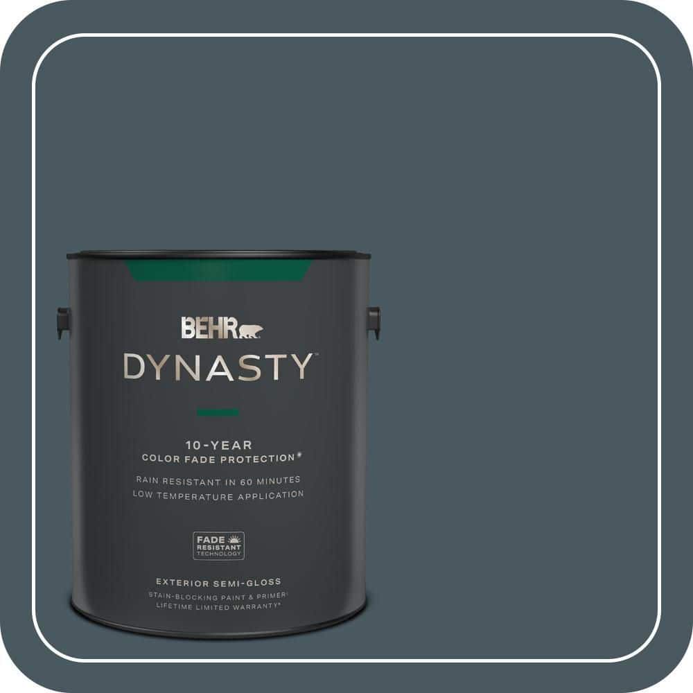 BEHR DYNASTY 1 gal. #S470-7 Undersea Semi-Gloss Exterior Stain-Blocking Paint & Primer