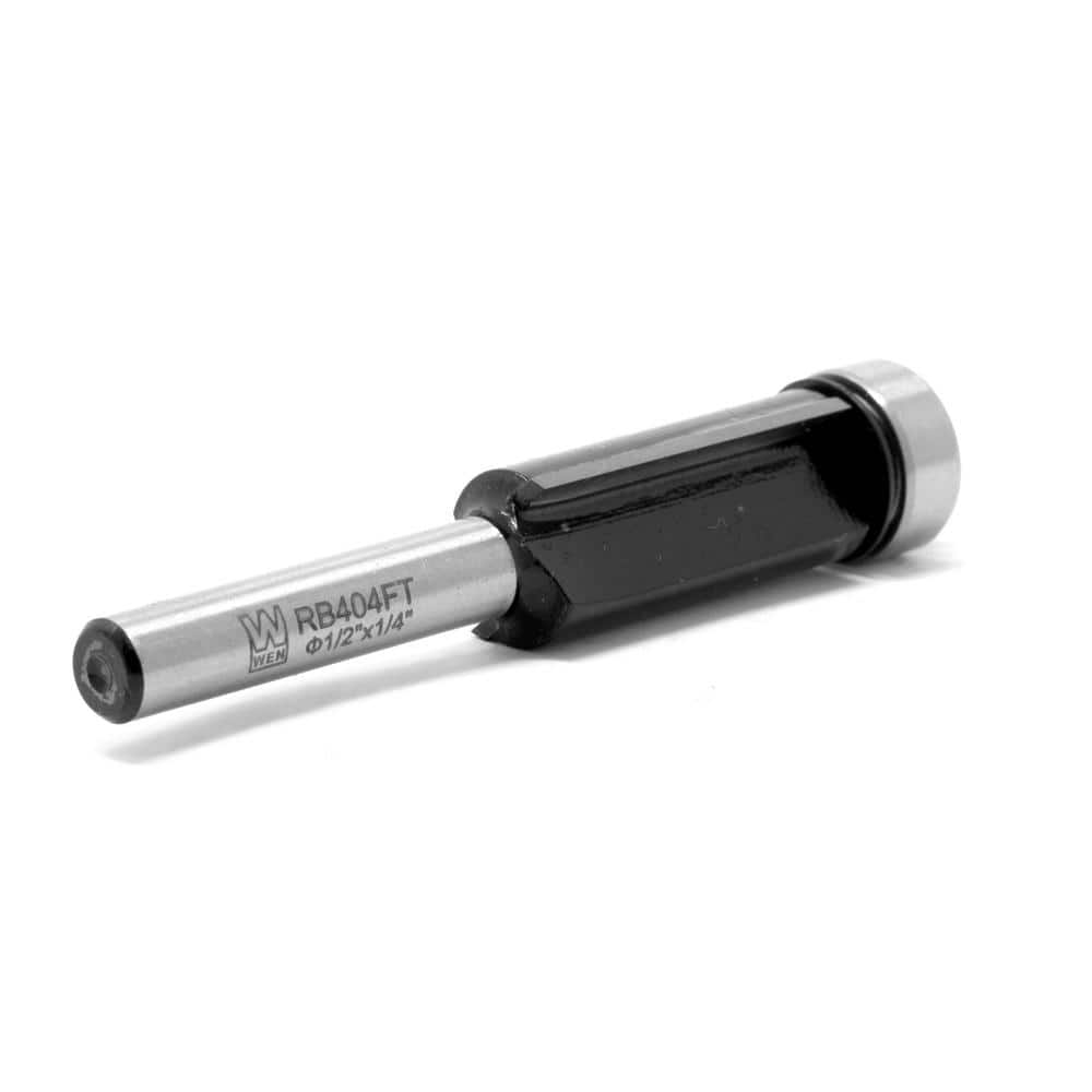 WEN 1/2 in. Flush Trim Carbide Tipped Router Bit with 1/4 in. Shank and 1 in. Cutting Length (3)