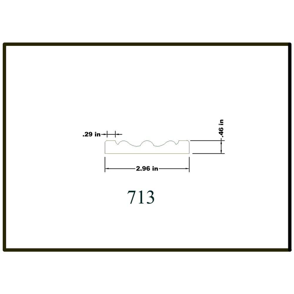 HOUSE OF FARA 1/2 in. x 3 in. x 7 ft. Hardwood Wood Rope Flute Casing/Chair Rail Moulding (2)