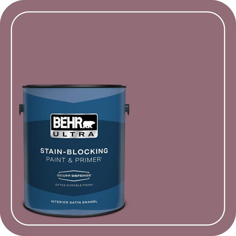 BEHR ULTRA 1 gal. #S120-6 Full Glass Extra Durable Satin Enamel Interior Paint & Primer