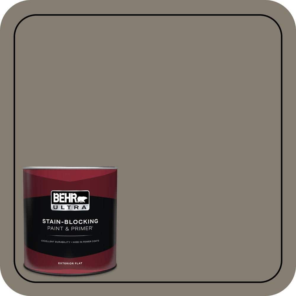 BEHR ULTRA 1 qt. #MQ2-53 Smoky Trout Flat Exterior Paint & Primer