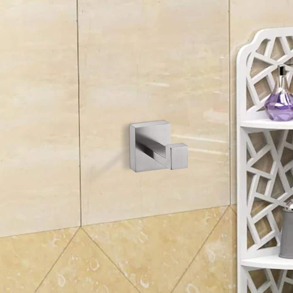 Flynama 6 -Piece Bath Hardware Set with Mounting Hardware in Brushed Nickel (3)
