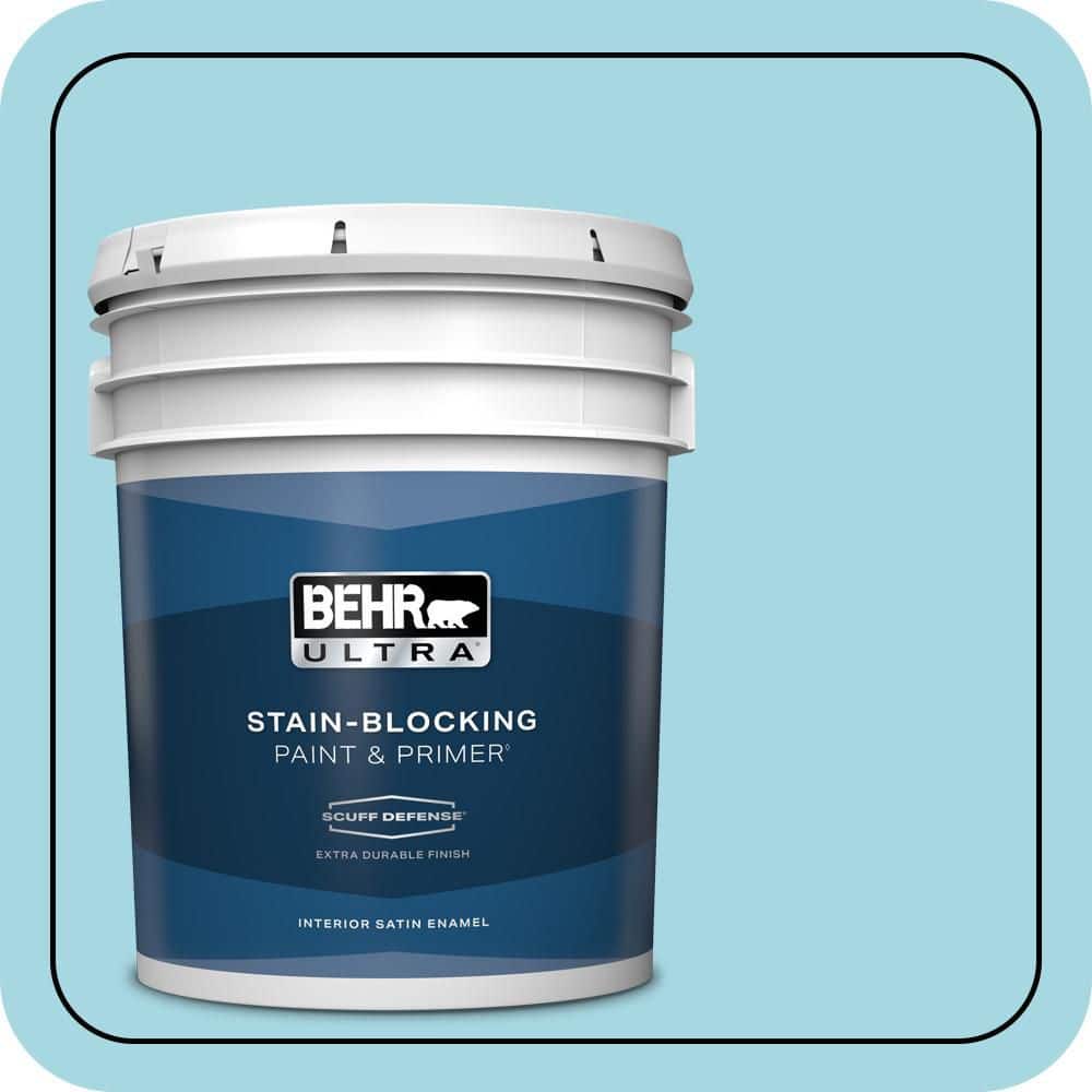 BEHR ULTRA 5 gal. #530C-3 Winsome Hue Extra Durable Satin Enamel Interior Paint & Primer