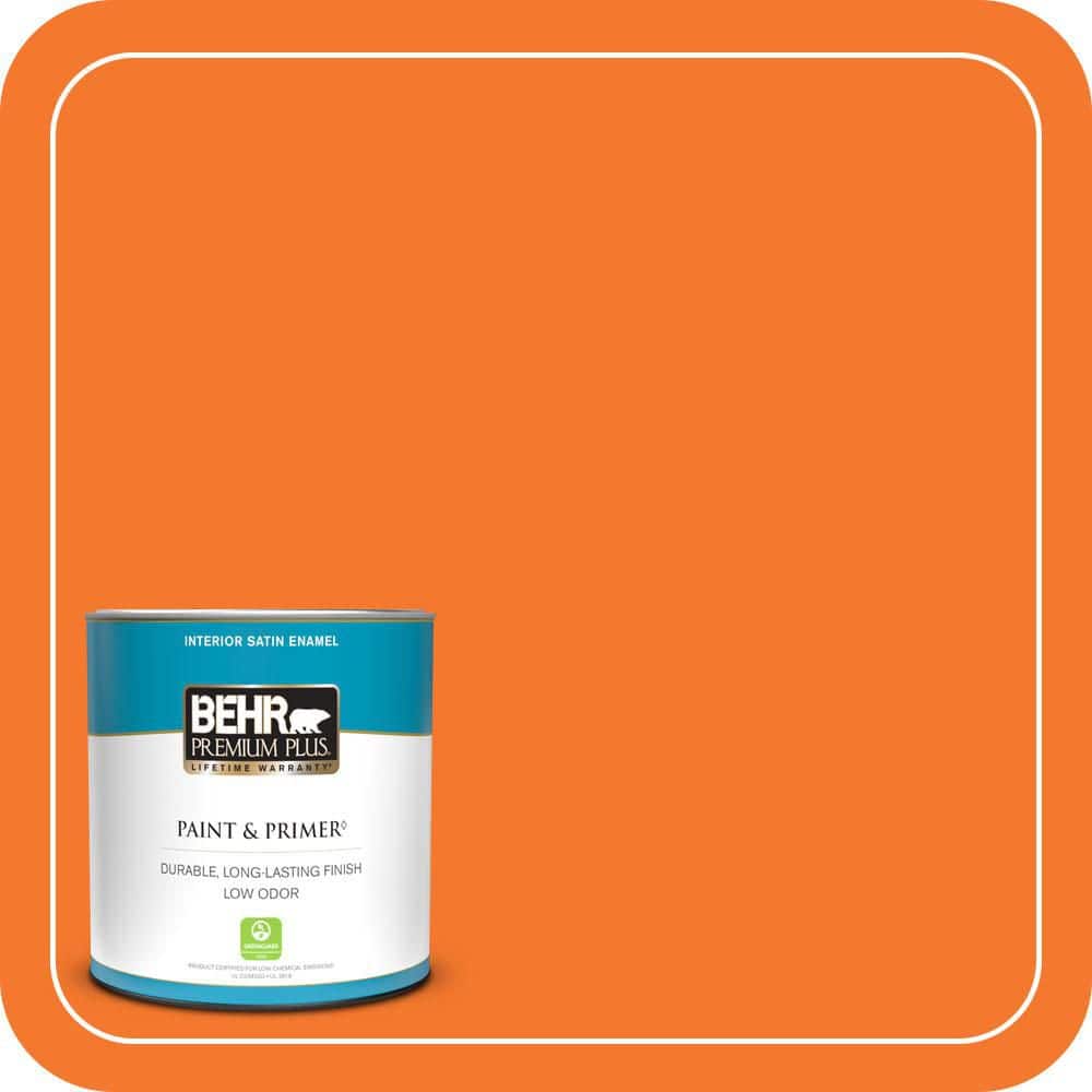 BEHR PREMIUM PLUS #230B-7 Kumquat Enamel & Primer Color Sample (1)