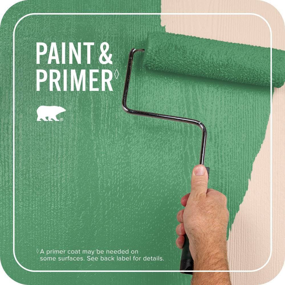 BEHR PREMIUM PLUS 1 gal. #P410-6 Solitary Tree Satin Enamel Exterior Paint & Primer (3)