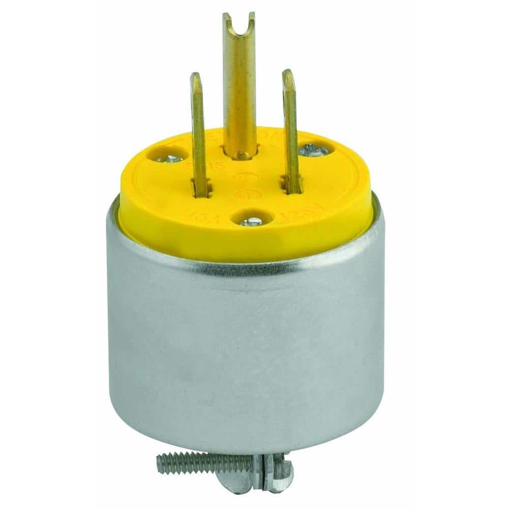 Leviton 15 Amp 125-Volt 3-Way Straight Blade Grounding Plug 515PA (2)
