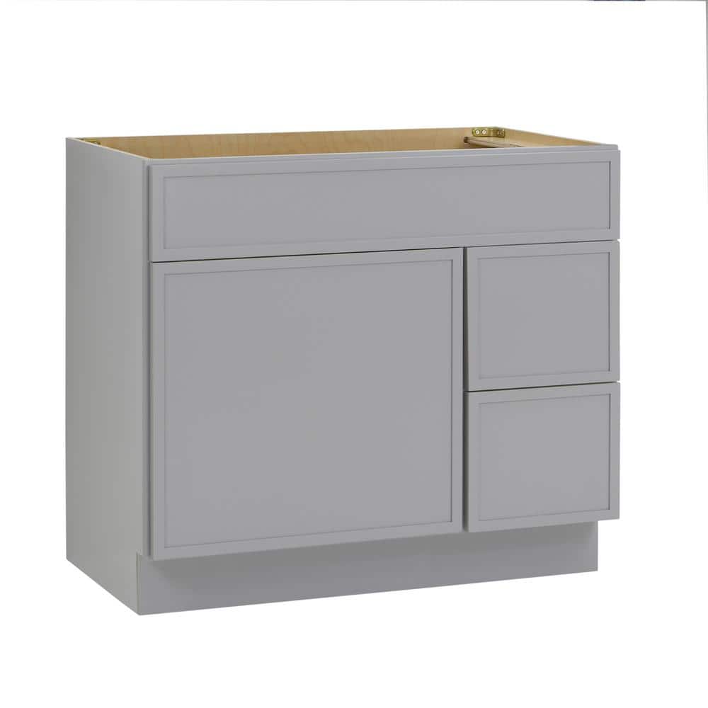 Vanity Art Colton 1-Door and 2-Drawer Freestanding Shaker Bathroom Vanity Cabinet (No Top) — Unassembled (3)