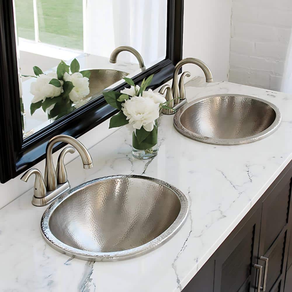 SINKOLOGY Edison 18.75 in. Drop-In or Undermount Bathroom Sink in Nickel