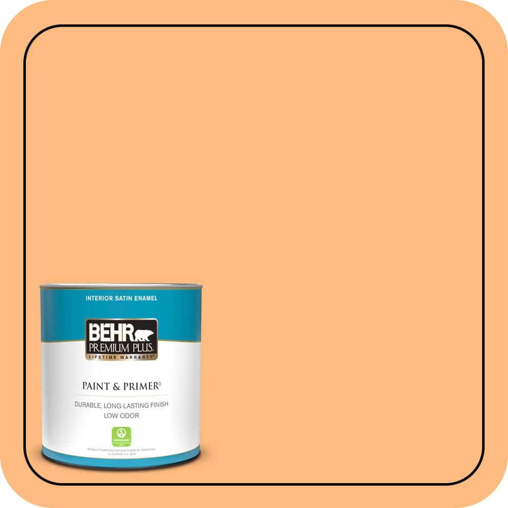 BEHR PREMIUM PLUS #270B-4 Apricot Flower Enamel Low Odor & Primer (1)