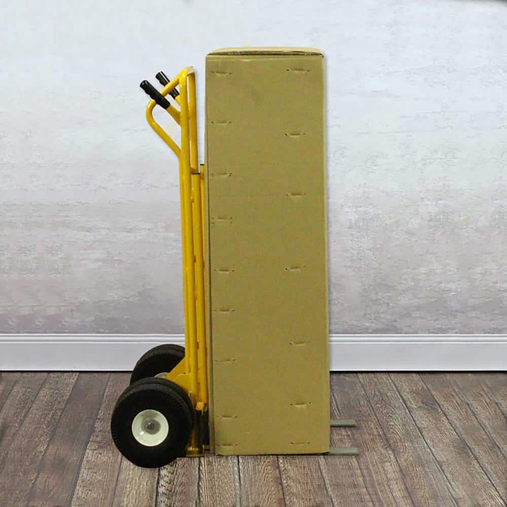 SNAP-LOC 600 lbs. Capacity All-Terrain 4 Wheel E-Track Hand Truck Cart, Oversized Closed Cell Airless Rubber Wheels (3)