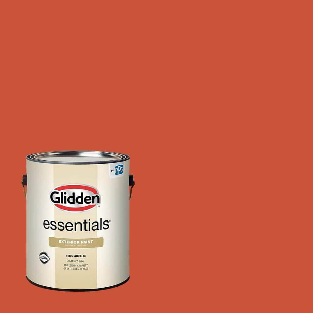 Glidden Essentials 1 gal. PPG1193-7 Cinnamon Stone Satin Exterior Paint