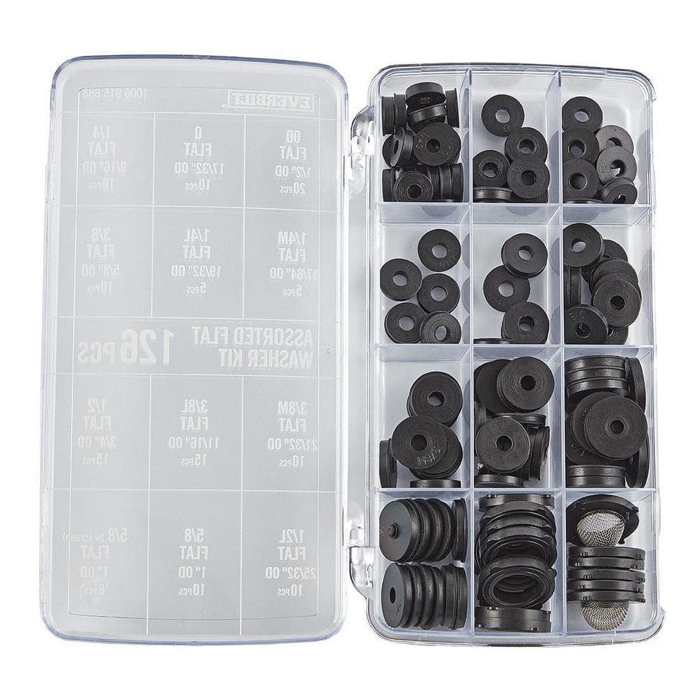 Everbilt Flat Rubber Washer Pro Assortment Kit (126-Pieces) (3)