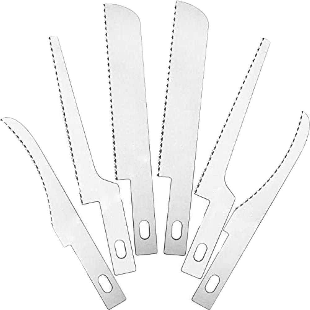 Unbranded 6 Pcs Saw Blades Replacement Micro Knife Saw Blades with Plastic Storage Box for Hand Cutting Tree Limbs and Branches (1)