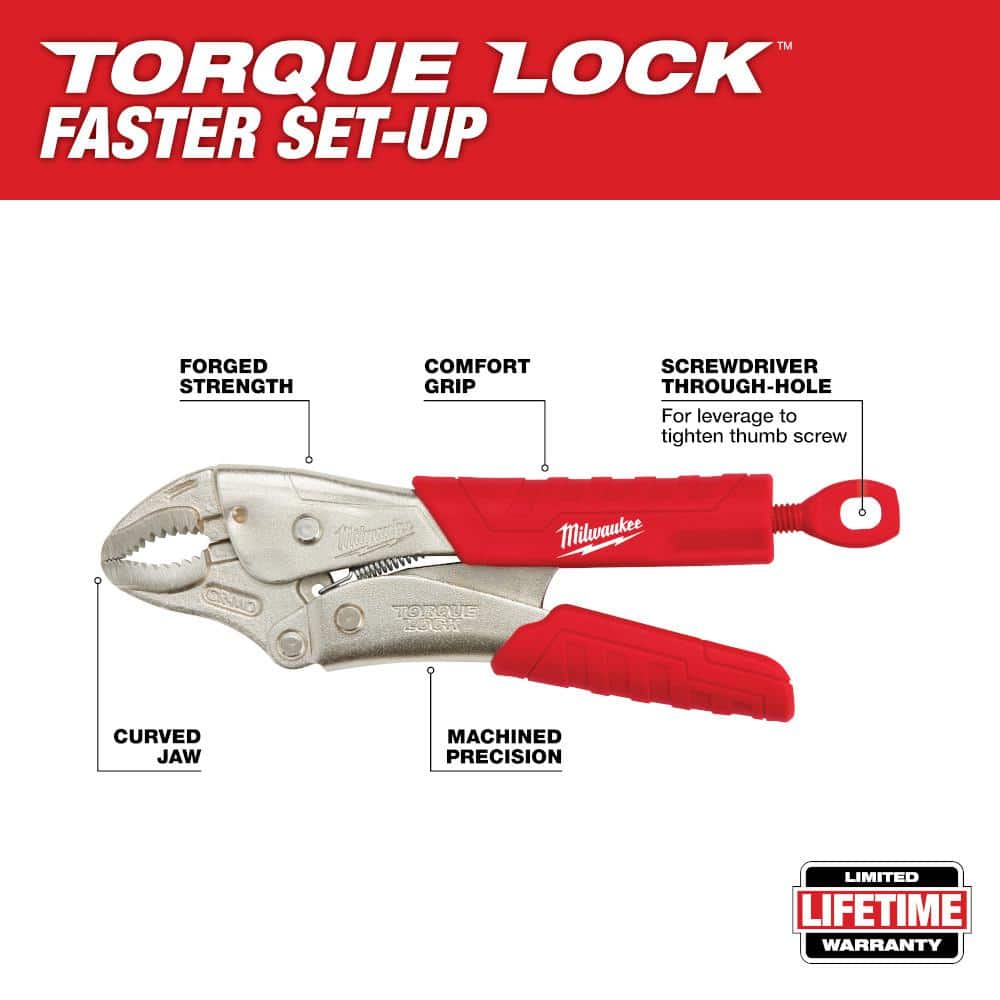 Milwaukee Torque Lock Curved Jaw Locking Pliers Set (3)