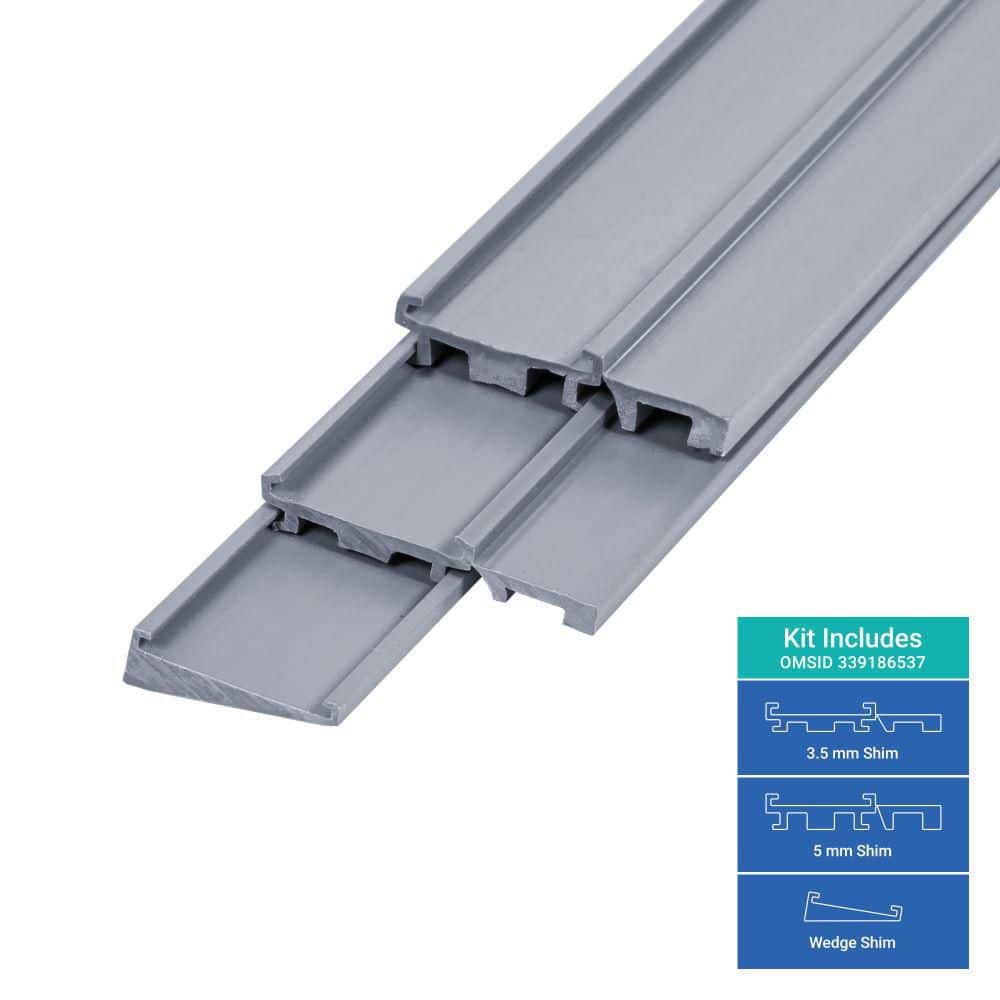 PERFORMANCE ACCESSORIES Grey 0.5 in. T x 1.5 in. W x 78.7 in. L Vinyl Shim Pack (2)