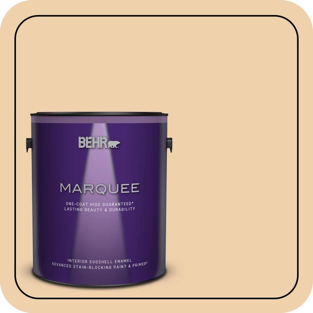 BEHR MARQUEE 1 gal. #MQ3-43 Ceramic Beige One-Coat Hide Eggshell Enamel Interior Paint & Primer (1)