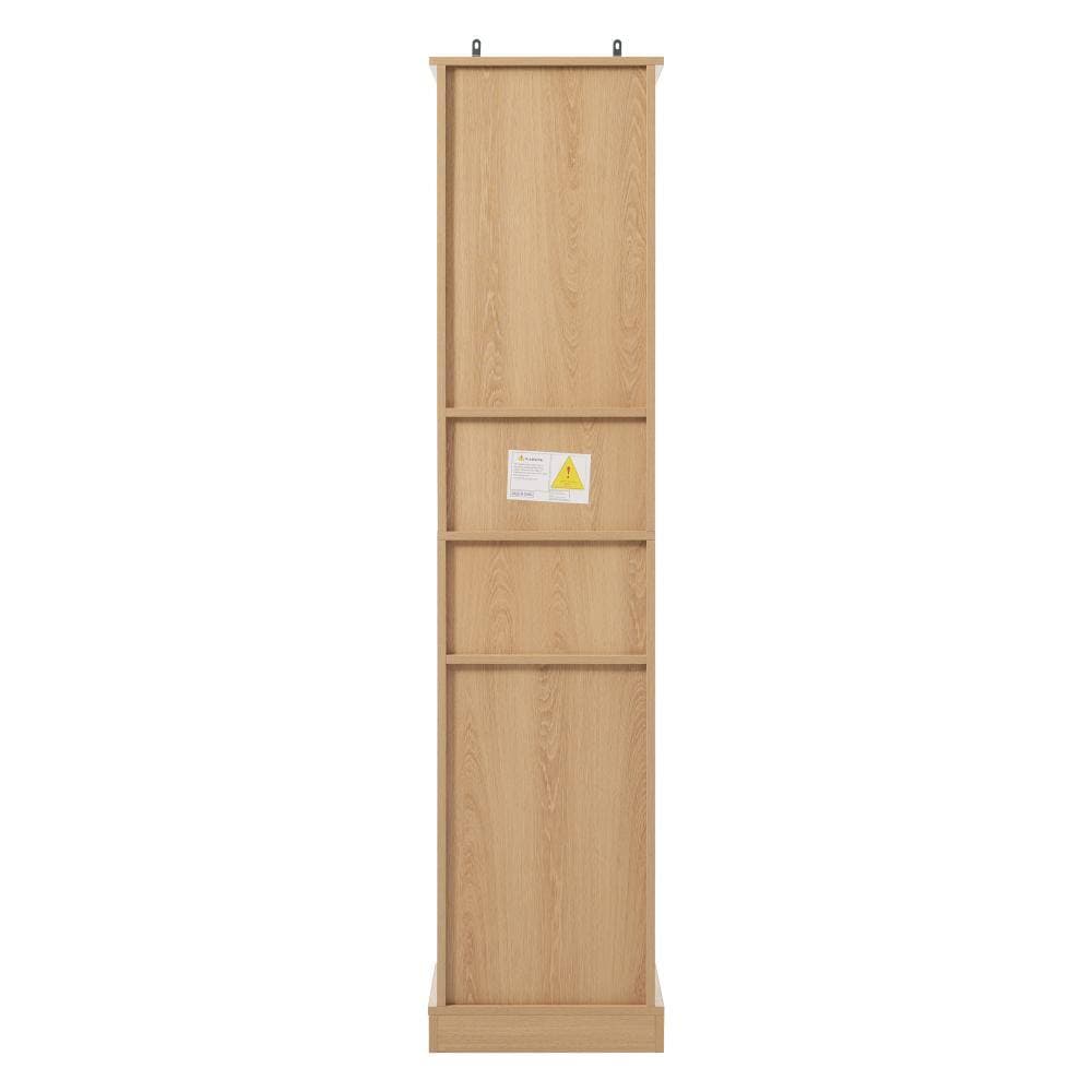 Qualler 67.7 in. H Freestanding Bathroom Cabinet with Adjustable Shelf, 3 Drawers and Open Storage (3)