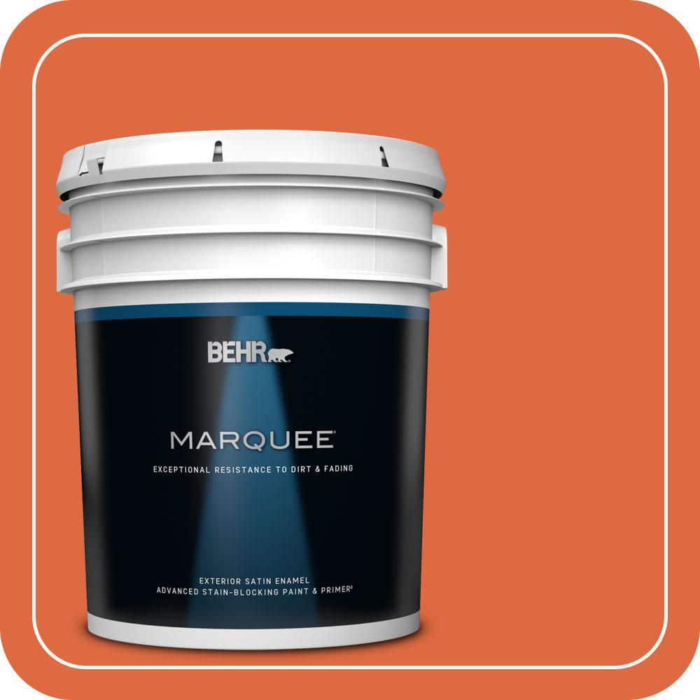 BEHR MARQUEE 5 gal. #P200-7 Bonfire Night Satin Enamel Exterior Paint & Primer