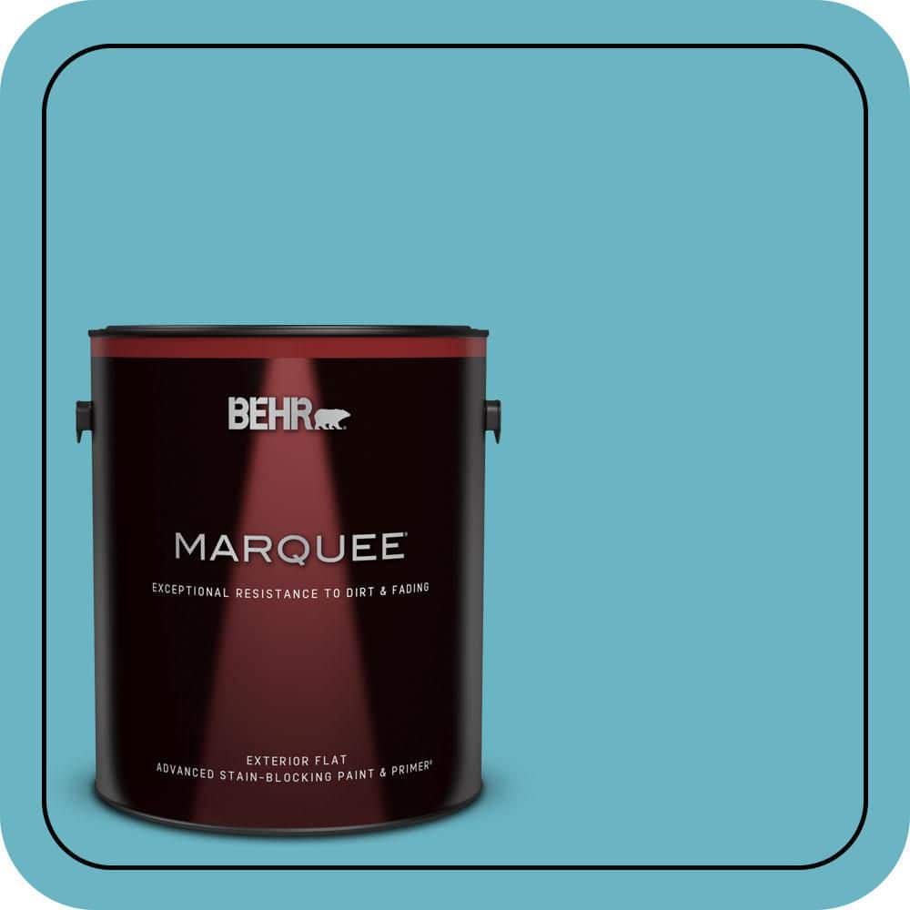 BEHR MARQUEE 1 gal. #530D-5 Riverside Blue Flat Exterior Paint & Primer