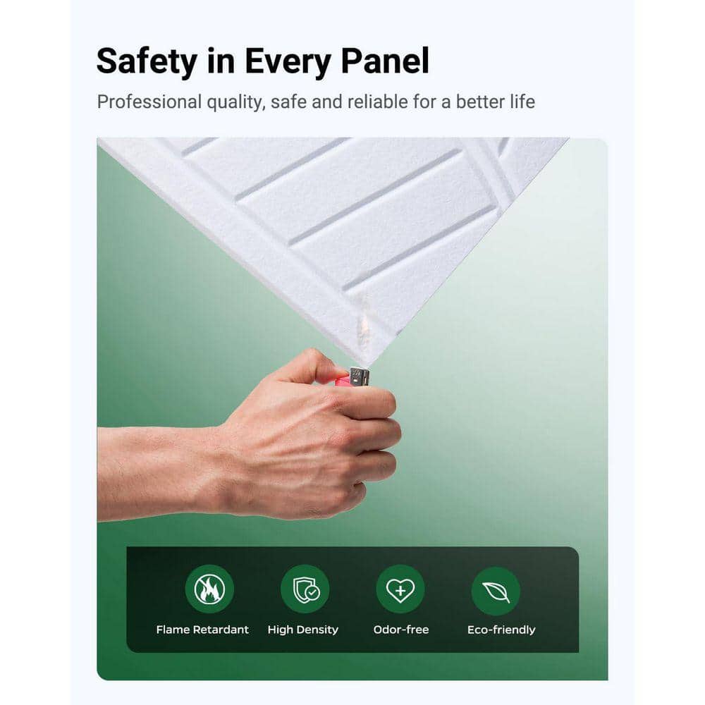 KIWDZFU 6-Pack Self-Adhesive Soundproof Wall Panels, 0.4"x12"x17" High Density Acoustic Panels for Studio, Office, White Foam (3)