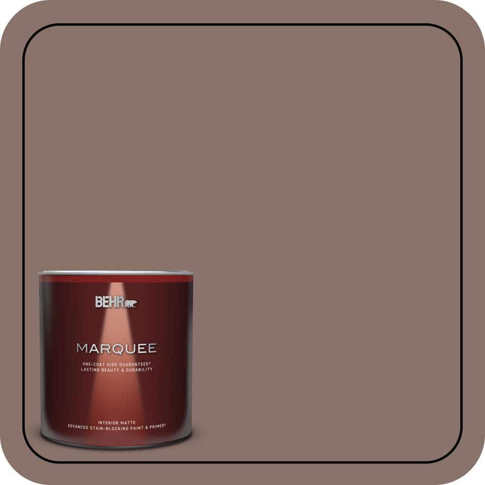 BEHR MARQUEE 1 Qt. #MQ1-56 Elkhound One-Coat Hide Matte Interior Paint & Primer