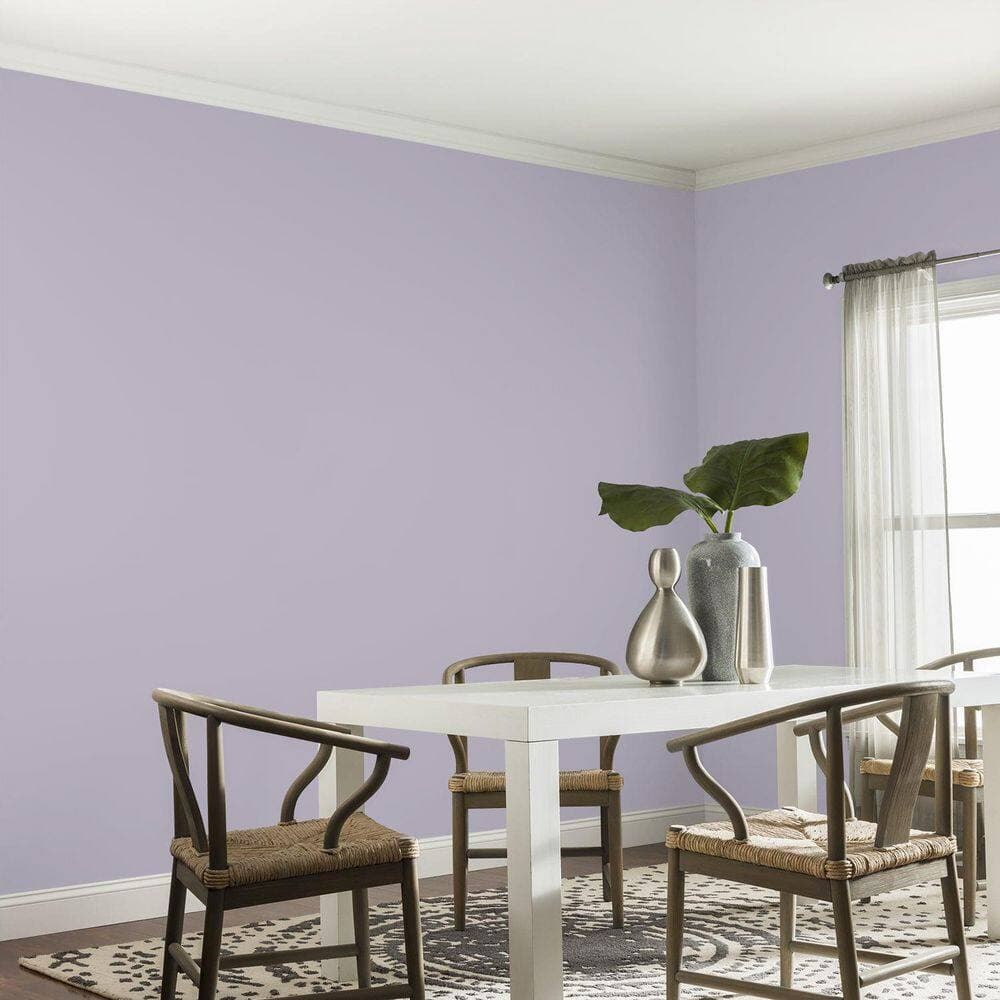 Glidden Ultra-Hide 1 gal. PPG1174-4 Cloudberry Eggshell Interior Paint (4)