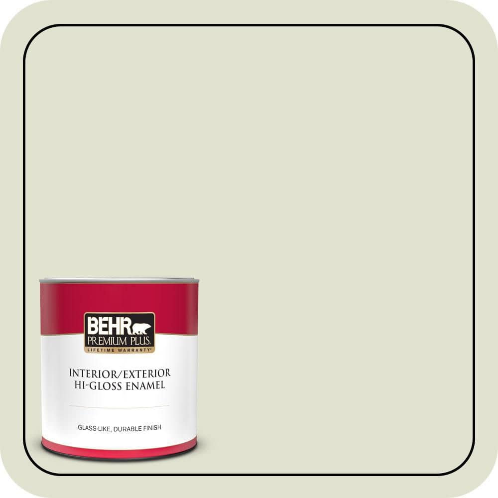 BEHR PREMIUM PLUS 1 qt. #S370-1 Positive Energy Hi-Gloss Enamel Interior/Exterior Paint & Primer