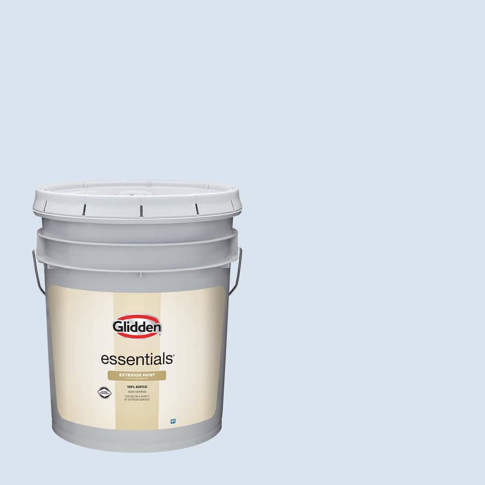 Glidden Essentials 5 gal. PPG1164-2 Iceberg Flat Exterior Paint